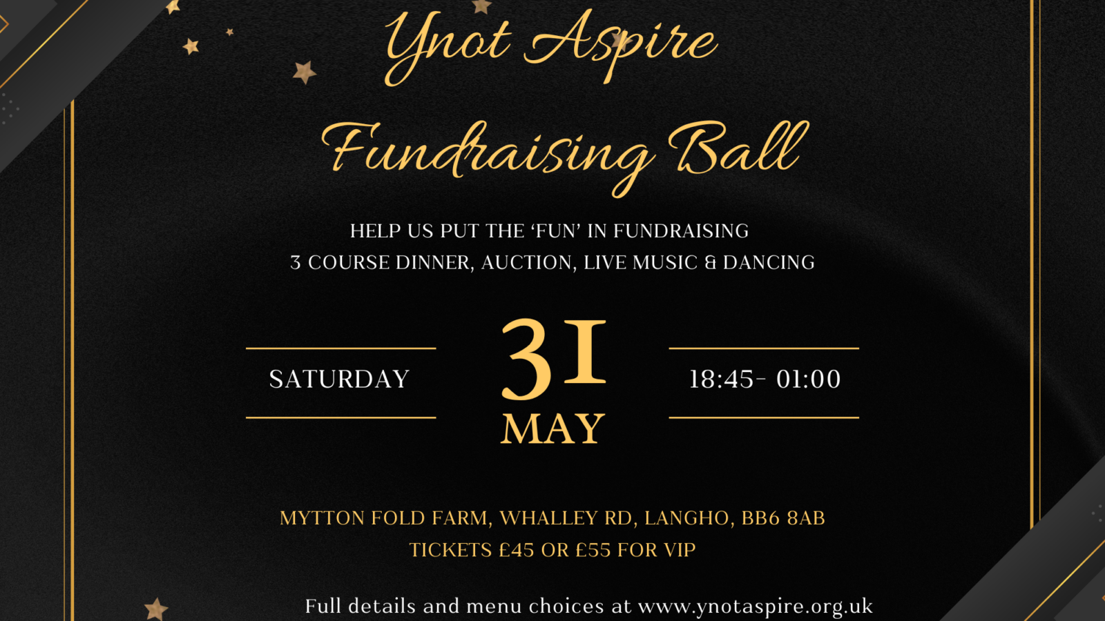 Ynot Aspire Ball Invitation 2025